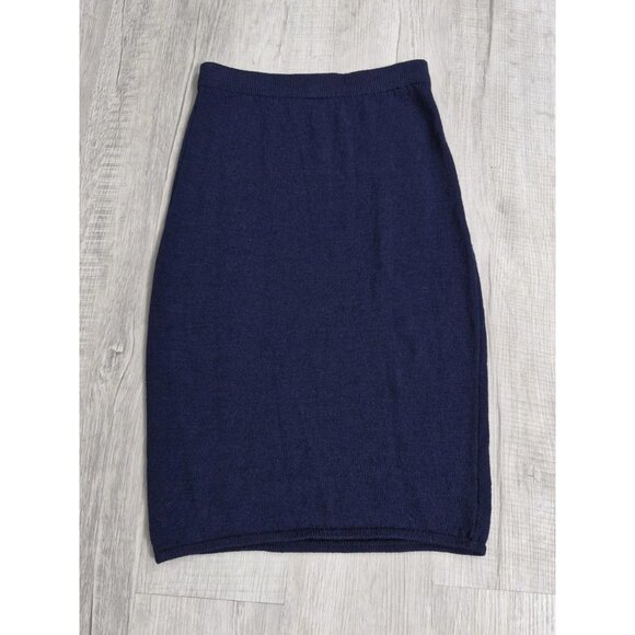 St. John Separates Knit Navy Blue Pencil Skirt Size 8, Made In USA - Picture 1 of 7